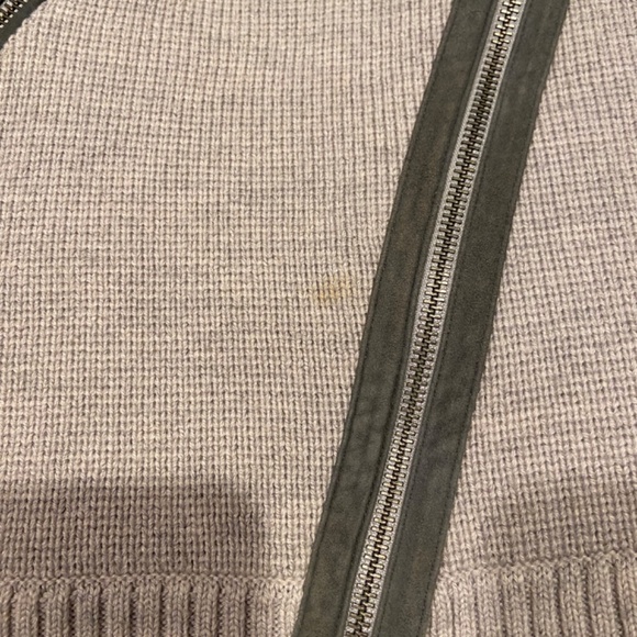 Club Monaco Gray Asymmetric Full-Zip Wool Sweater Jacket – Size Medium - Picture 2 of 13